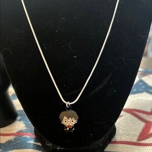 Silver necklace with Harry Potter charm